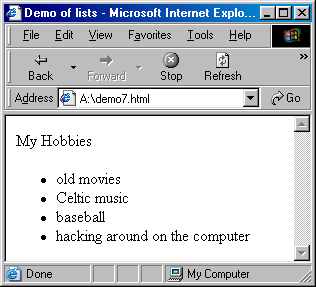 screen shot of demo7.html