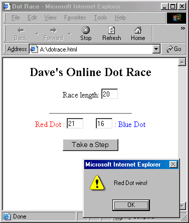 dot race example